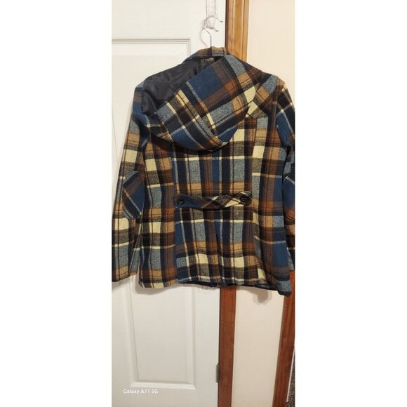 Urban Republic Collection Plaid Vintage Coat Winter Size M Womens Christmas - Picture 9 of 15